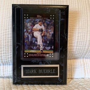 Chicago White Sox Mark Buehrle Topps Autographed Baseball Card Plaque